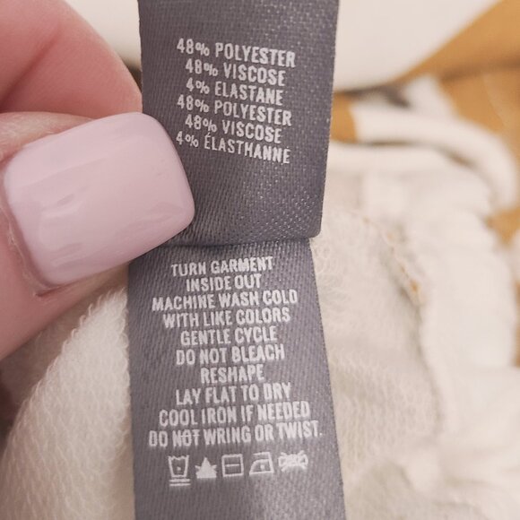 Aerie Women's Small Striped Hoodie Mustard Yellow White Long Sleeve Lightweight - Picture 13 of 13